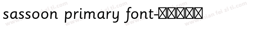 sassoon primary font字体转换